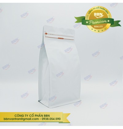 Túi đáy bằng pocket zipper trắng mờ 500g (50 túi)